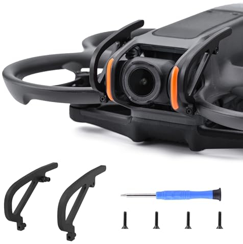 Gimbal Stoßstange kompatibel mit DJI Avata 2 FPV Drohnenzubehör, Objektivsicherheitsstoßstange, PTZ Schutzleiste, Aluminiumlegierung Kameraschutzgitter Black