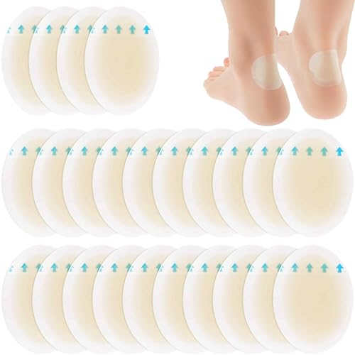 24 Pièces Pansements Ampoules Talon,Transparents Talons Hauts Pansements Ampoules,pour prévention et soin des au pied,orteil et talon