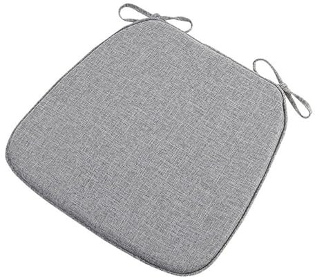 Care Spring 6Er Set Rutschfestes Stuhlkissen Mit Bändern, Stuhlauflage Kissen Für Esszimmerstühle, Waschbares Sitzauflage Für Stühle Im Büro Outdoor Indoor, Baumwoll Und Leinen Material,Grau,42X40cm
