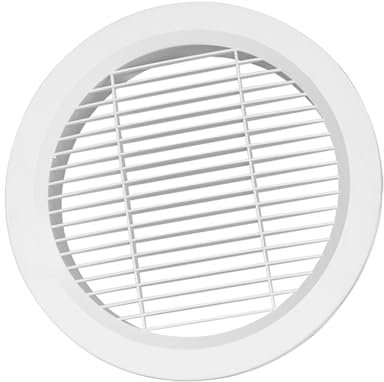 Abs Salida de aire fresco Cubierta de panel decorativo redondo Salida de aire acondicionado central Rejilla recta Ventilación de conducto de 250 mm Cubierta de ventilación de escape 1 pieza(400mm)