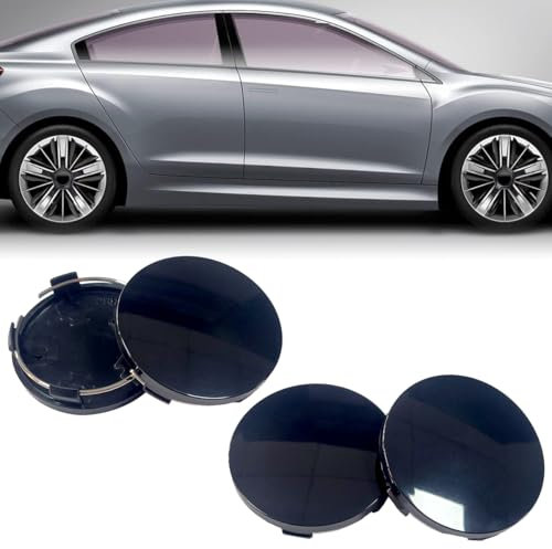 Ruayia Nabendeckel Silber 4 Stück, Radnabenkappen Radnabendeckel Hochwertiges ABS Nabenabdeckung Universal Für Radnaben Auto Zubehör Radnaben Kompatibel mit VW und Audi Alufelgen - Silber