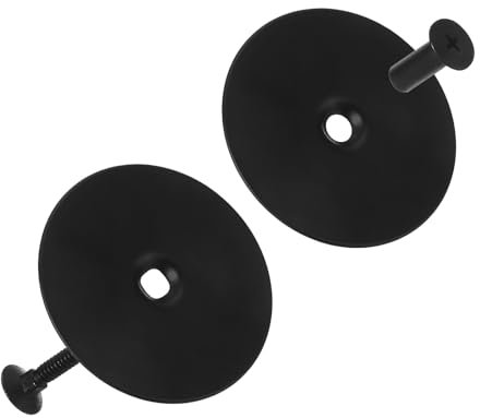 Fanmayhe Door Hole Cover Plate, Door Knob Cover Plate 2-5/8 Diameter Black Door Knob Covers Door Hole Filler Plate for Home Security (2, Black)