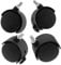 JEWEDECO 4Pcs M8*13mm Universal Chair Wheels 360° Swivel Double Wheel Design 2 with Lock & 2 Without Lock Ideal for Desks Cabinets Bookshelves Smooth Rolling on Floors