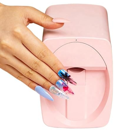 Smart Nail Printer Intelligent Portable Nail Printing Machine M1 Multifunction Portable Color Nail Art Printers Machine - AI Nail Face Recognition - Support WiFi/DIY/USB, for Home Nail Salon for Home