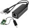 Gigabit Type C PoE Splitter 5V 3A, IEEE 802.3af/at Standard 1000Mbps, PoE Adapter Ethernet to Type C with RJ45 Port, Type C PoE Switch Power Over Ethernet Splitter for USB-C SBCs IP Cameras Monitors
