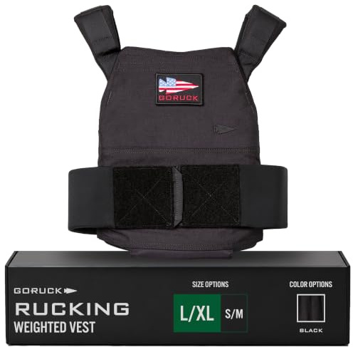 GORUCK Rucking Weighted Vest for Men and Women, Adjustable, Black, L/XL