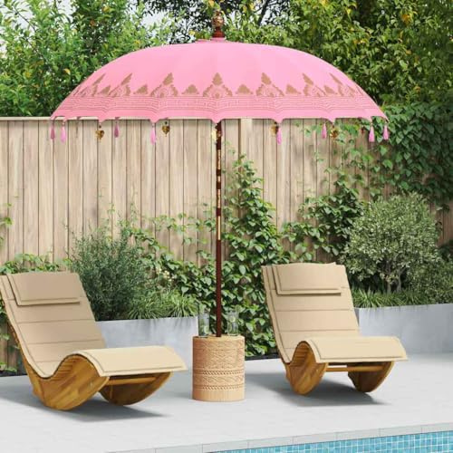 Tenda da sole laterale, parasole balinese rosa (210-220) x 260 cm, tenda da sole per balcone, terrazza, giardino