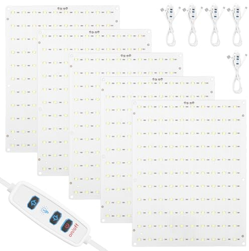 5 Stück Lithophane LED Backlight Board Kit Compatible für CMYK-Drucke mit USB-C-Anschluss, für 3D-Drucker A1/A1/P1P/P1S/X1C/X1E AMS 3D Drucker Fotografische Reliefkunst