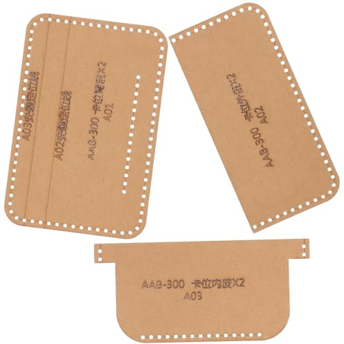TOPBATHY Ledermustervorlagen Satz aus Kraftpapier Schnittmuster für Geldbörsen und Kartentaschen Selbstgemacht Werkzeug für Lederhandwerk