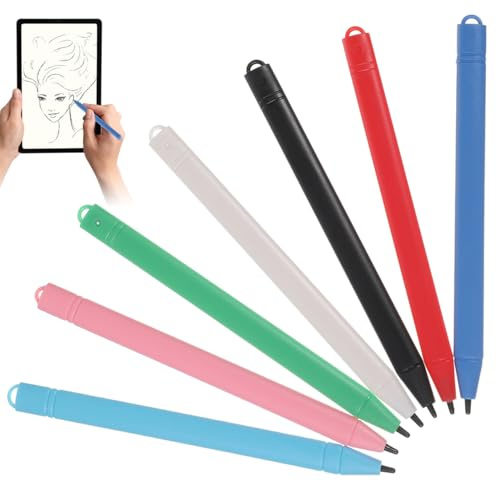 Gadpiparty 7 Pcs Replacement Stylus Pens for 8.5-12inch LCD Writing Tablet Drawing Board, Assorted Colour Pen for Tablet Drawing and Writing