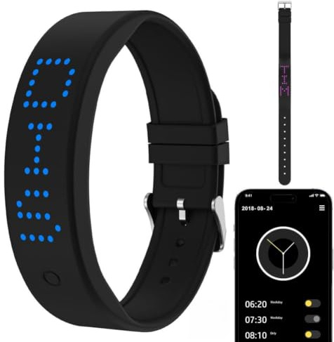 DASIAUTOEM Vibrationsalarm Erinnerung Uhr, Vibrationswecker Armband, Silent Vibrating Alarm Reminder Watch mit 8 Täglichen Alarmen, Wecker Armband mit Smartphone-Konnektivität für Kinder Erwachsene