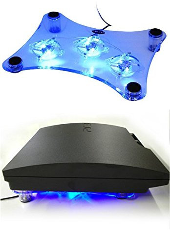 Cooling stand for Xbox 360 with blue LEDs
