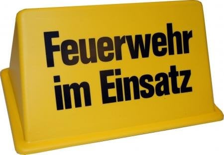 Dachaufsetzer Feuerwehr im Einsatz in gelb/schwarz