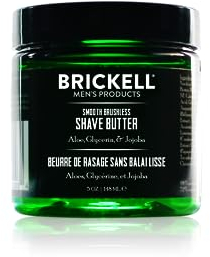 Brickell Men's Products Glatte, bürstenlose Rasierbutter – natürlich und organisch (Duftend, 148 mL)