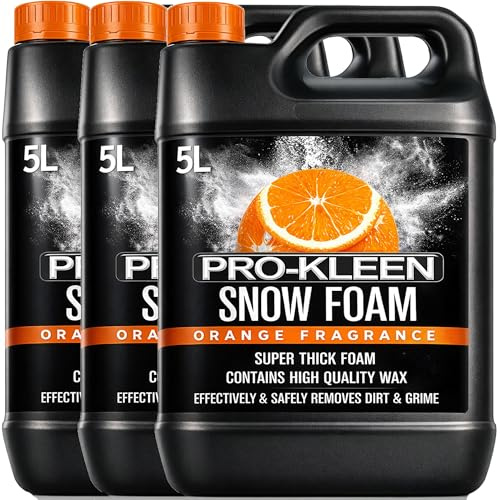15L of Pro-Kleen Orange Snow Foam with Wax – Super Thick & Non-Caustic Foam – Extremely Powerful & Easy To Use