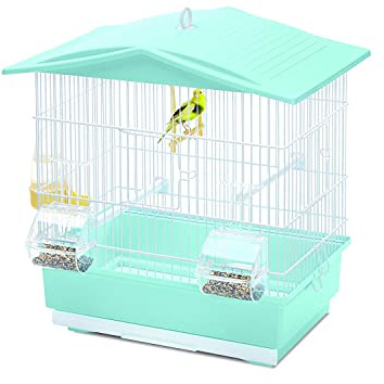 Trixie Vogelkäfig Tiffany, 42 x 26 x 42 cm, Weiß/Blau