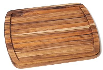 Lipper International Teak Chopping and Serving Board, Teak, Brown, Small
