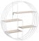 AC Design Furniture Nadine Rundes Wandregal aus Metall Weiß mit 4 Ablagen, Kleine Wanddeko, Weißes Schweberegal, Hängeregal im Industriestil, Ø: 10 x H: 45 cm, ‎72166
