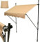 D&L Markise Klemmmarkise 400cm XXL Balkonmarkise Sonnenschutz Handkurbel 56021 Einziehba