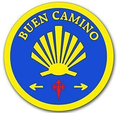 Sticker-Designs 10cm! Klebe-Folie Wetterfest Made-IN-Germany BUEN Camino Santiago Way Shell Spain France Walk UV&Waschanlagenfest Auto-Aufkleber Profi-Qualität! F996