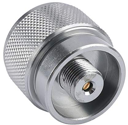 1pc Camping Cuisinière Adaptateur gaz Adaptateur Convertisseur extérieur Bouteille de Propane Adaptateur bidon Argent Poêle Camping en Plein air (US Standard)
