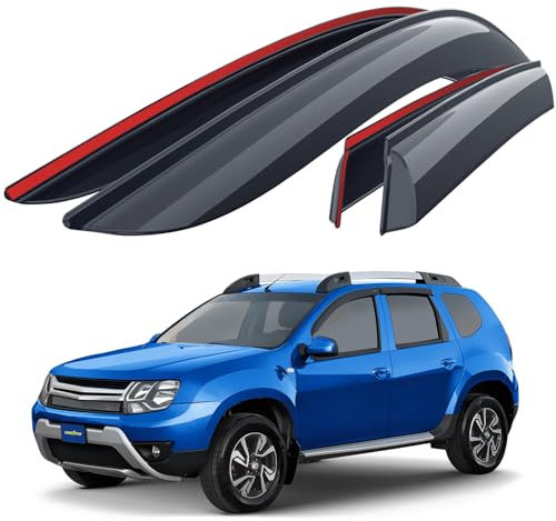 Goodyear Windabweiser für/kompatible mit Dacia Duster 2010-2017 (I) - Stick-on Regenabweiser - Autofenster Regenschutz - Ermöglichen Frischluft - Waschstraßenfest - Einfache Montage 4 Set