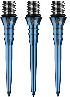 Mission Darts X2620 Titan Pro | 26 mm gerillte Titan-Dartspitze, Umwandlungspunkt, einfarbig blau