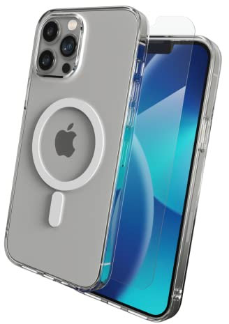 max Protection by ZAGG - Bundle MagSafe Case and HD Tempered Glass Screen Protector - Made for Apple iPhone 13 Pro Max - Clear, (990508936)