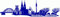 Skyline4u NRW Skyline Aufkleber Sticker Autoaufkleber City Gedruckt - 15x4,3cm brillantblau