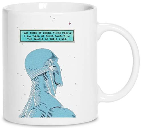 Dr. Manhattan Keramik Weiß Tassen Kaffeebecher Cup Mug