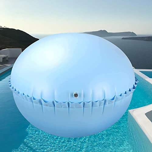QCLUEU Pool Luftkissen, Poolkissen Winter Aufblasbares Pool Kissen Winterkissen für Winter Abdeckplane mit Elektropumpe und Fixseil (Color : Runde 1, Größe : 2 Stück)
