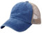 Orbgons Outdoor-Unisex-Qualitäts-Baumwollhohe Baseballmützen Bestickte Mesh-Einstellbare Baseballmützen Mützen Damen Ohne Umschlag (Blue, One Size)