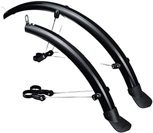 Fahrrad-Schutzblech-Set, tragbar, verstellbar, Mountainbike, vorne und hinten, 66 cm (26 Zoll), Fahrrad-Schutzblech, doppelte Verstrebung, verstellbare Größe, Fahrradflügel, Chrom-Kunststoff,