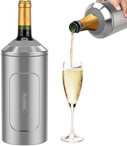 Wine Chillers for Bottles-Ideal Gift for Wine Lovers,Stainless Steel Wine Cooler Chiller Bucket,Champagne Cooler Sleeve-Vacuum-Insulated Wine Bottle Cooler Sleeve for Long-Lasting Temperature Control