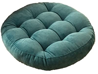 Lukery Cuscino Lounge da Esterno, Cuscini da Terra Sedia Cuscino Rilievi della Sede per Sedie da Cucina Pad Tatami per Sedie da Pranzo, Giardino, Ufficio (Rotondo 42cm, Spessore 6-8cm,C)