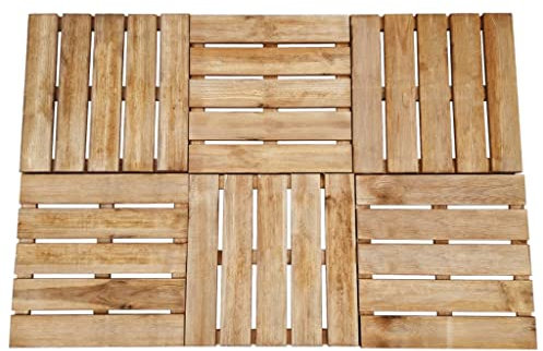 INLIFE Terrassendielen 6 STK. 50×50 cm Holz Braun,24.4kg,44947