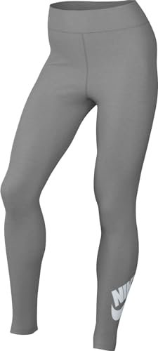Nike Women's Pantaloni W NSW Nk CLSC Gx HR Tight Ftra, Dk Grey Heather/White, DV7791-063, XS