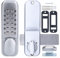 Qivine Digital Door Lock, Security Gate Lock Mechanical Combination Lock Keypad Locks for Doors, Zinc Alloy Waterproof Keyless Door Lock Safety Entry for Front Gate Glass Door Wood Door