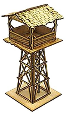 harayaa Aussichtsturm-Gebäudemodellbausätze im Maßstab 1:72, DIY-Bausätze, Eisenbahnlayout für Diorama-Zubehör, Sandtischdekoration