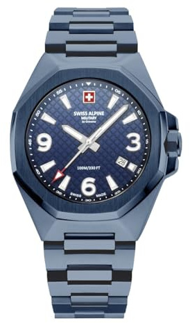 swiss alpine military Herren Uhr Analog Quarz 7005.1 Edelstahl