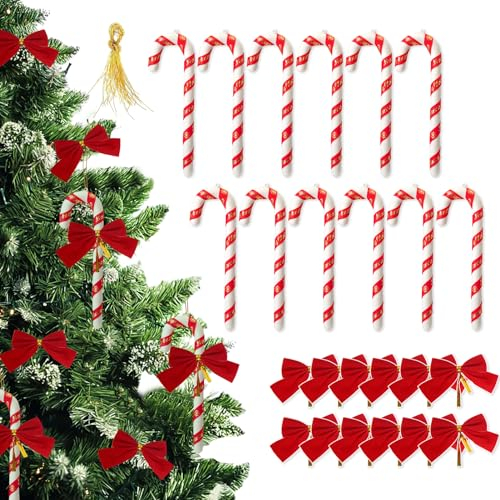36 Stück Weihnachtsbaumschmuck Zuckerstangen Weihnachtsbaum deko Anhänger,Candy Cane Christmas Decorations,zuckerstangen deko,Zuckerstangen Hängen Weihnachtsbaumschmuck,für weihnachtsdekoration