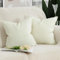 Madizz 2er Set Faux Leinen Kissenbezügen Weich Dekorative Kissenabdeckung für Sofa Schlafzimmer Kissenhülle Weiß 45x45 cm Quadrat