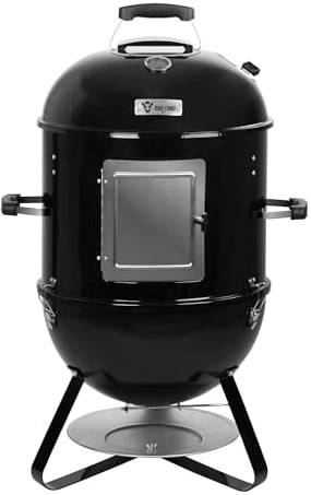 BBQ-Toro Barril Ahumador 3 en 1 | Ø 47 cm | Barril de Ahumado, Fumador | Parrilla de Ahumado, Parrilla de Carbón con Tapa | Horno para Leña | Barbacoa, Smoker, Barril Ahumador con Termómetro