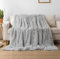 Cotton Market Decke 170x210 cm – Zweiseitig Tagesdecke – Kuscheldecke Flauschig für Wohnzimmer und Schlafzimmer – Sofadecke Blanket - Sofa Überwurfdecke – Felldecke Hellgrau
