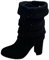 Pogolino Stivaletti da donna con tacco elegante con fibbia glitter stivali autunno inverno tacchi alti, 569 Nero, 36 EU