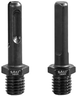 SALI 2 Stück M14 Adapter für Fliesenbohrer M14 Gewinde auf SDS Plus und Dreieckiger Schaft Bohrkrone Adapter für Bohrmaschine M14 Gewinde Bohrfutter