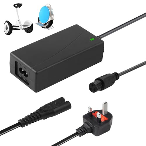 AVCXEC Electric Scooter Charger - 42V 2A, 36V Lithium Battery Charger for Hoverboard and Scooter