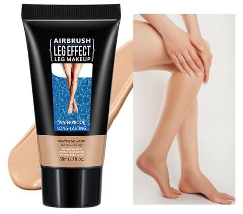 Bein Make-up wasserdicht Keine Übertragung, Flawless Lotion, Bein und Körper Narbe Abdeckung Make-up/Tattoo Abdeckung oben, Beine Bein Glow (#2 Medium Golw, 30ml)