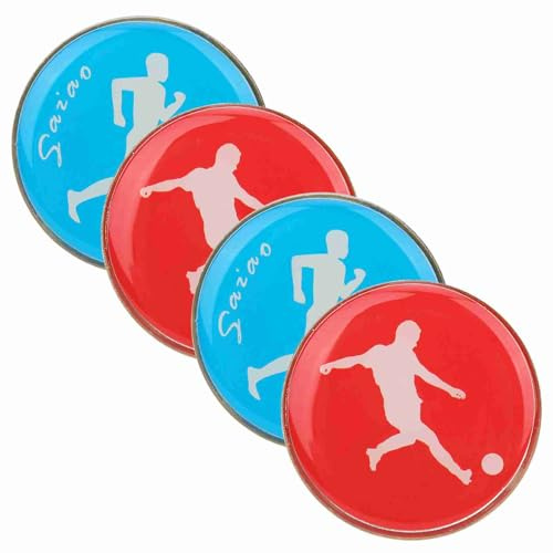 BONKZEBU 4 Stück Zweiseitiger Schiedsrichter Fußball-Flip, Wurfmünze für Fußball, Volleyball und Tischtennis