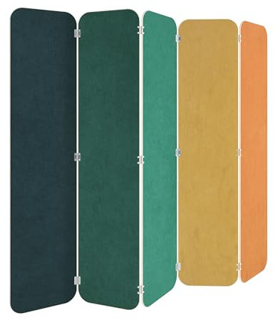 HEALANCY Paravent Raumteiler - 5-teilig Raumtrenner, Druck 1-Seite - Premium QUALITÄT 100% Holz - Raumtrenner - Trennwand Wohnung - Room Divider - Spanische Wand Deko Modern Sichtschutz